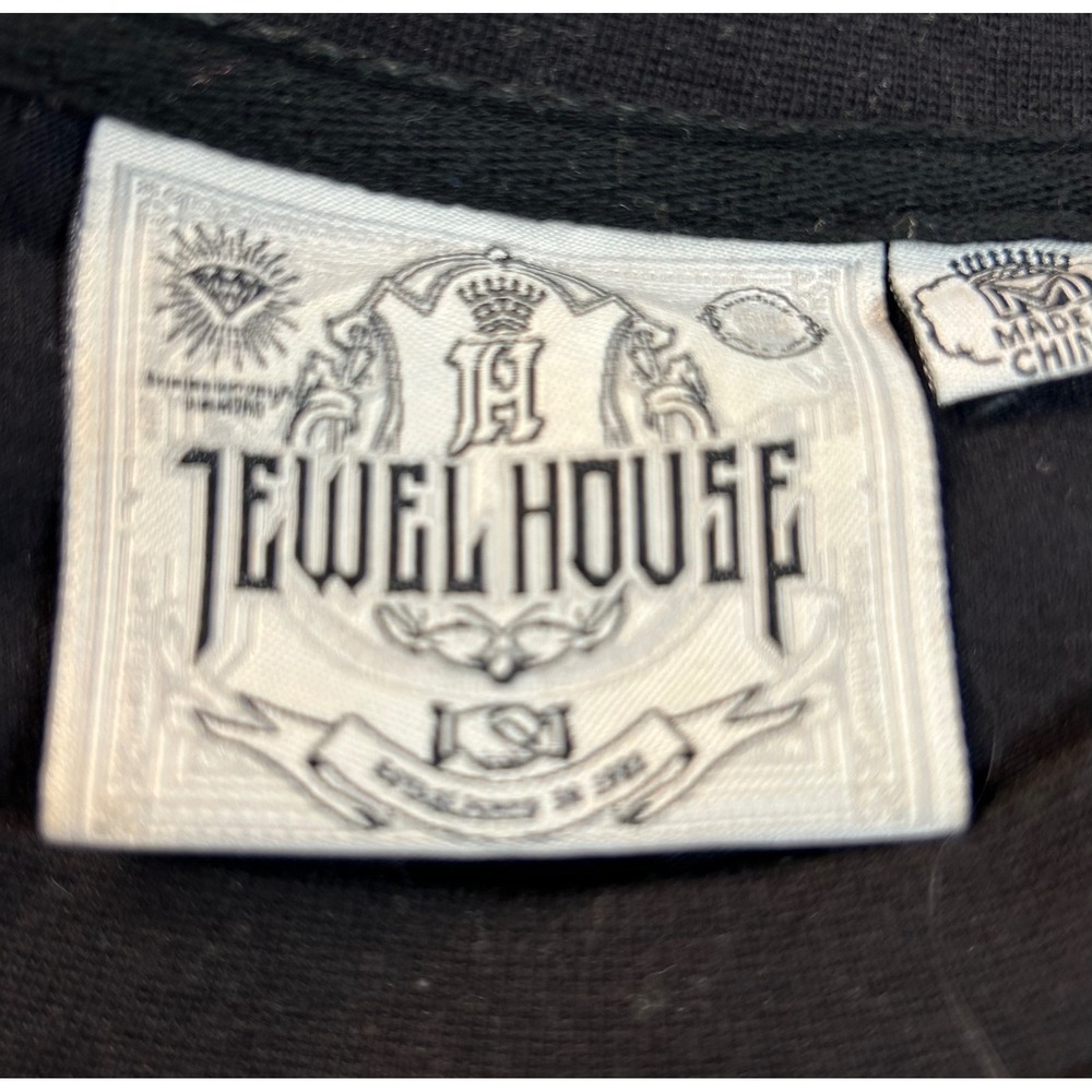 Jewel House Mens Black‎ Graphic Print Short Sleeve T-Shirt size medium - Picture 6 of 7